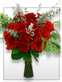 Treasure Chest - Red Roses Flower Bouquet